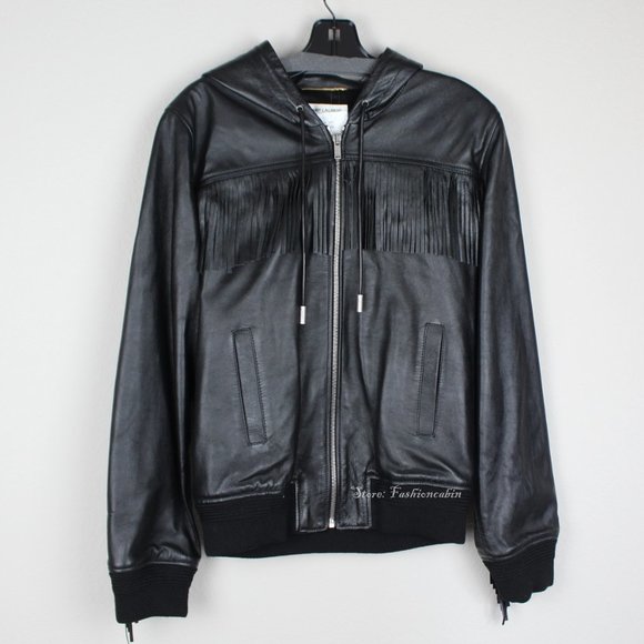 NWT Saint Laurent YSL Fringe Leather Jacket - Picture 3 of 16